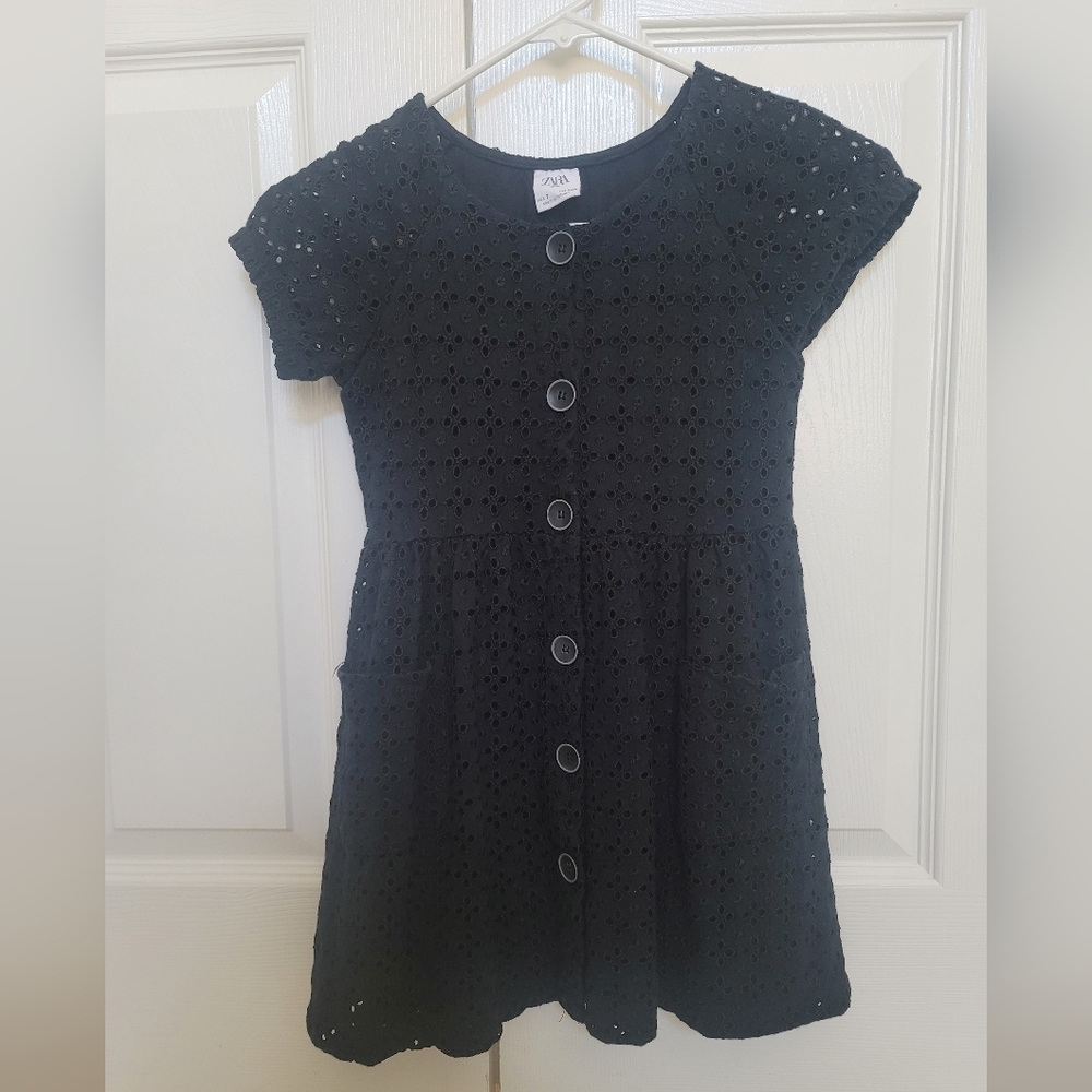Zara Girls Black Dress (7yr)